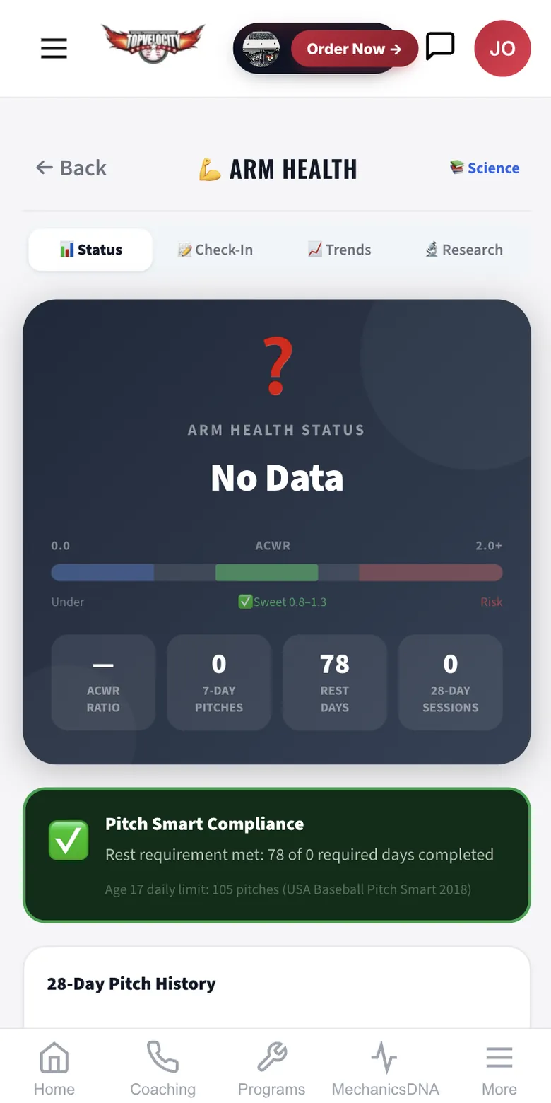 Arm health monitor