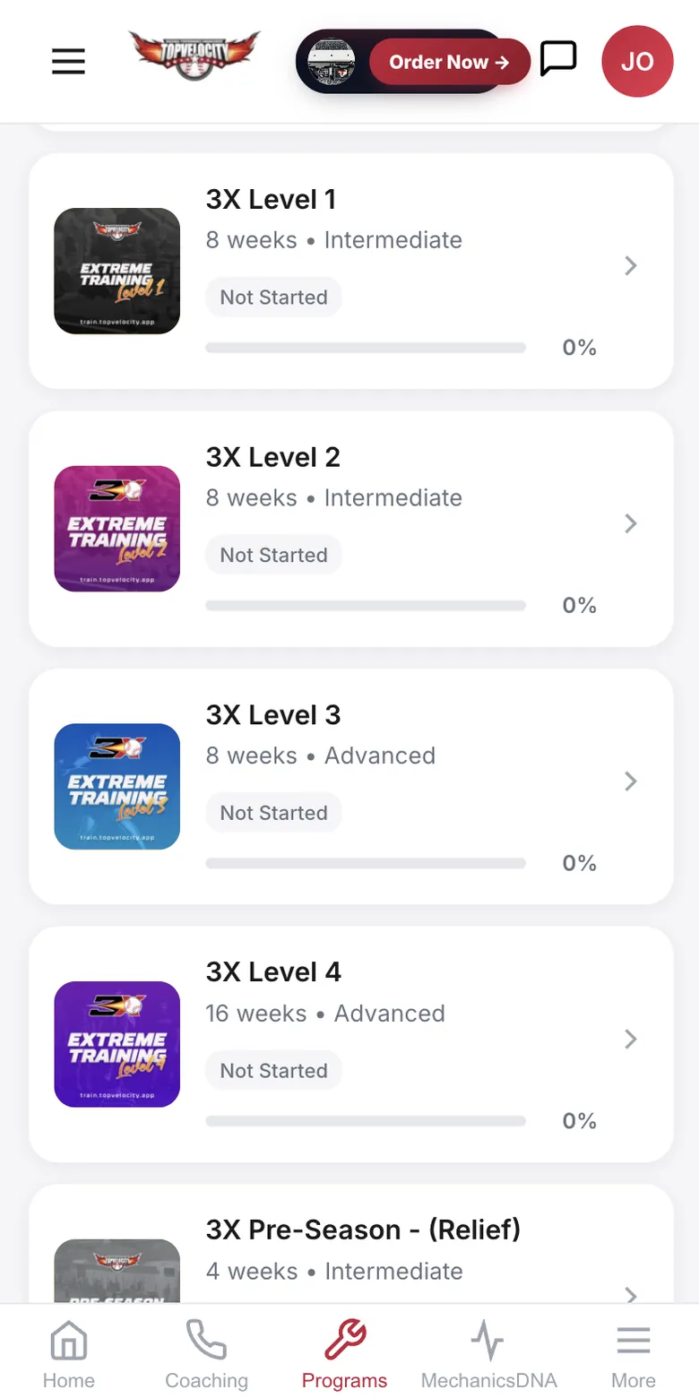 3X training programs