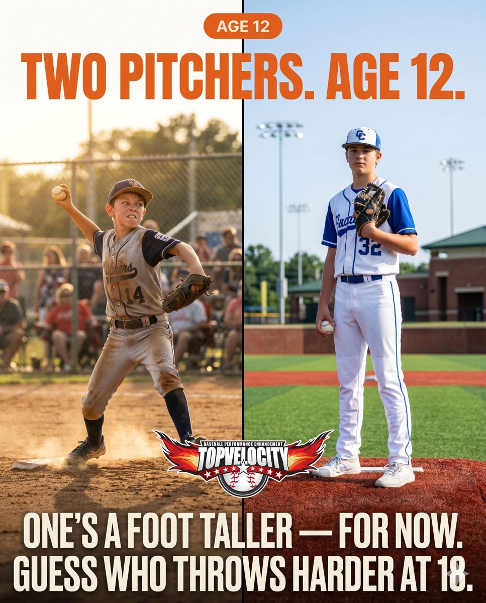 Why does my son throw slower than other kids? Two pitchers at age 12 - guess who throws harder at 18