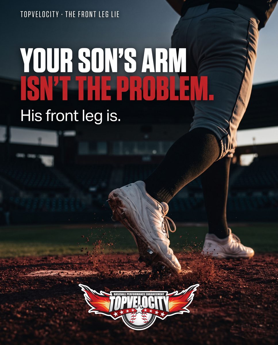 What a good velocity program looks like - your son's arm isn't the problem, his front leg is