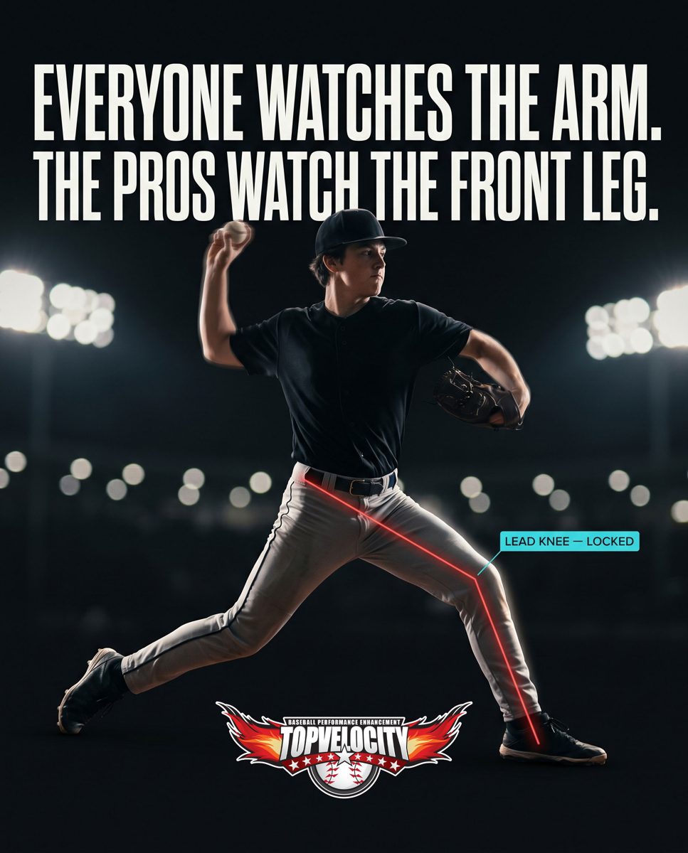 Pitching velocity drop diagnosis - everyone watches the arm, the pros watch the front leg