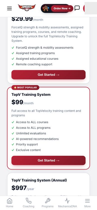 Membership plans and self-service billing in the TopVelocity mobile app
